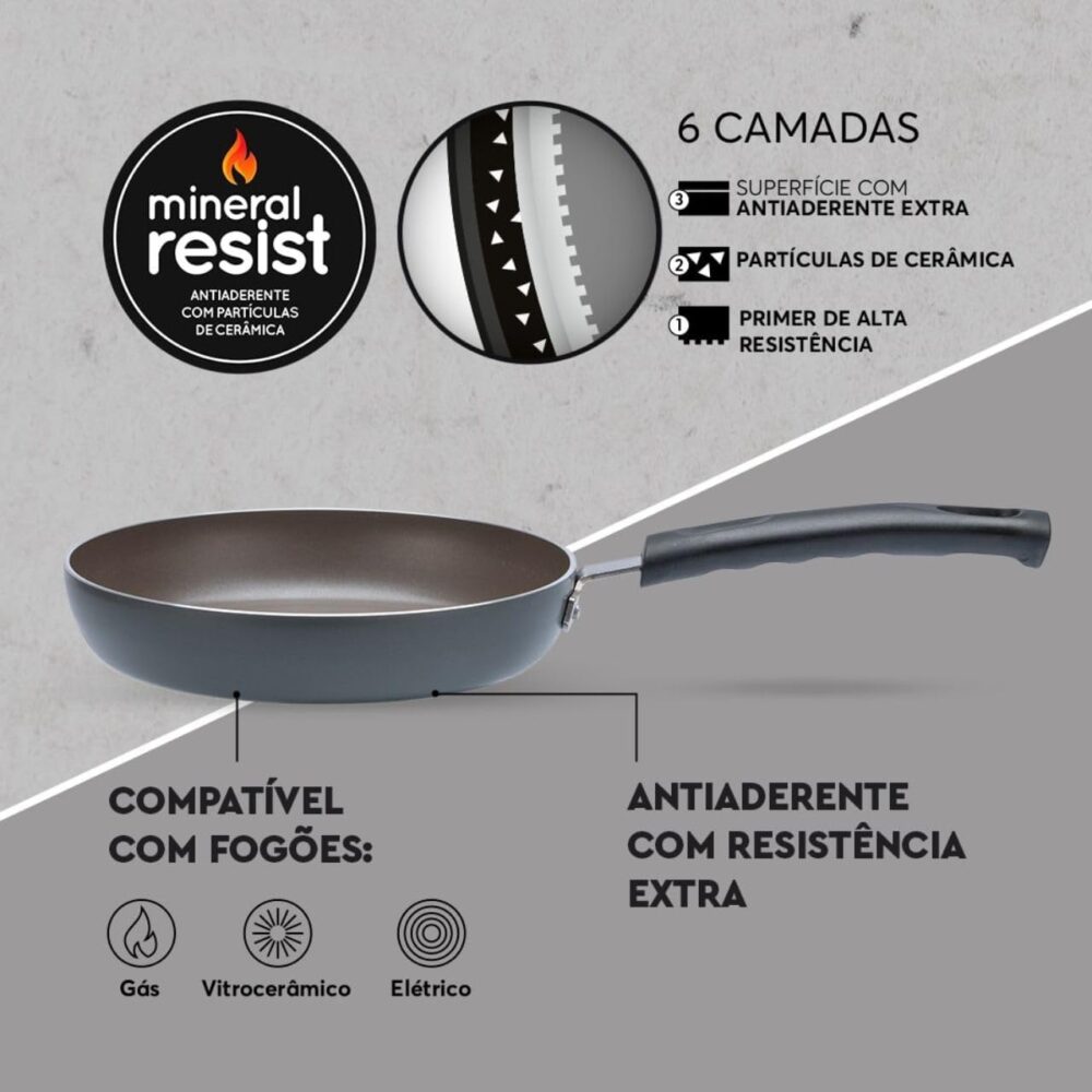 Jogo de Panelas Brinox Antiaderente Ceramic Life 7 Peças Fin... - Image 3