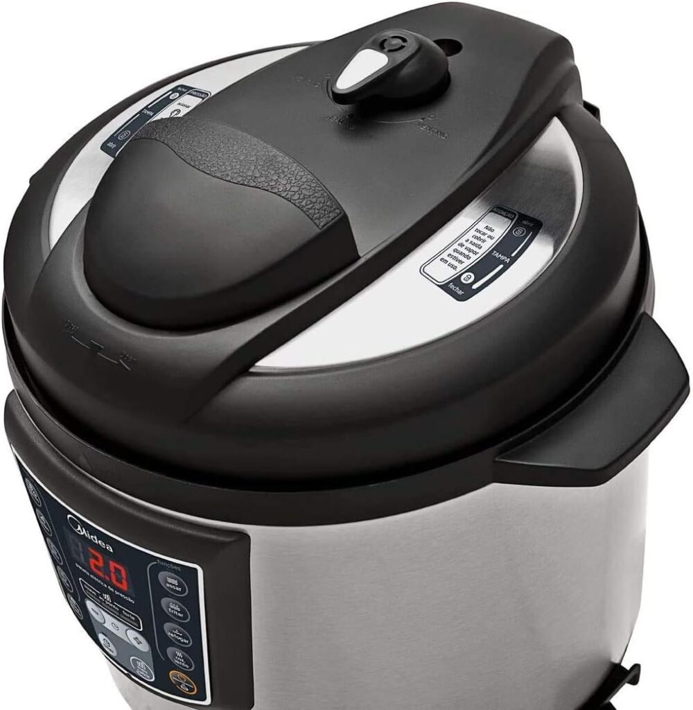 Panela de Pressão Elétrica 6L Digital, Inox/Preto, 110v, Mid... - Image 8
