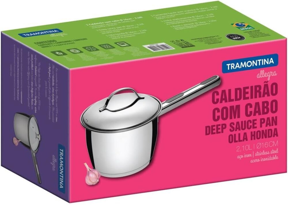 Caldeirão com Cabo e Fundo Triplo Tramontina Inox 16Cm, CALD... - Image 7