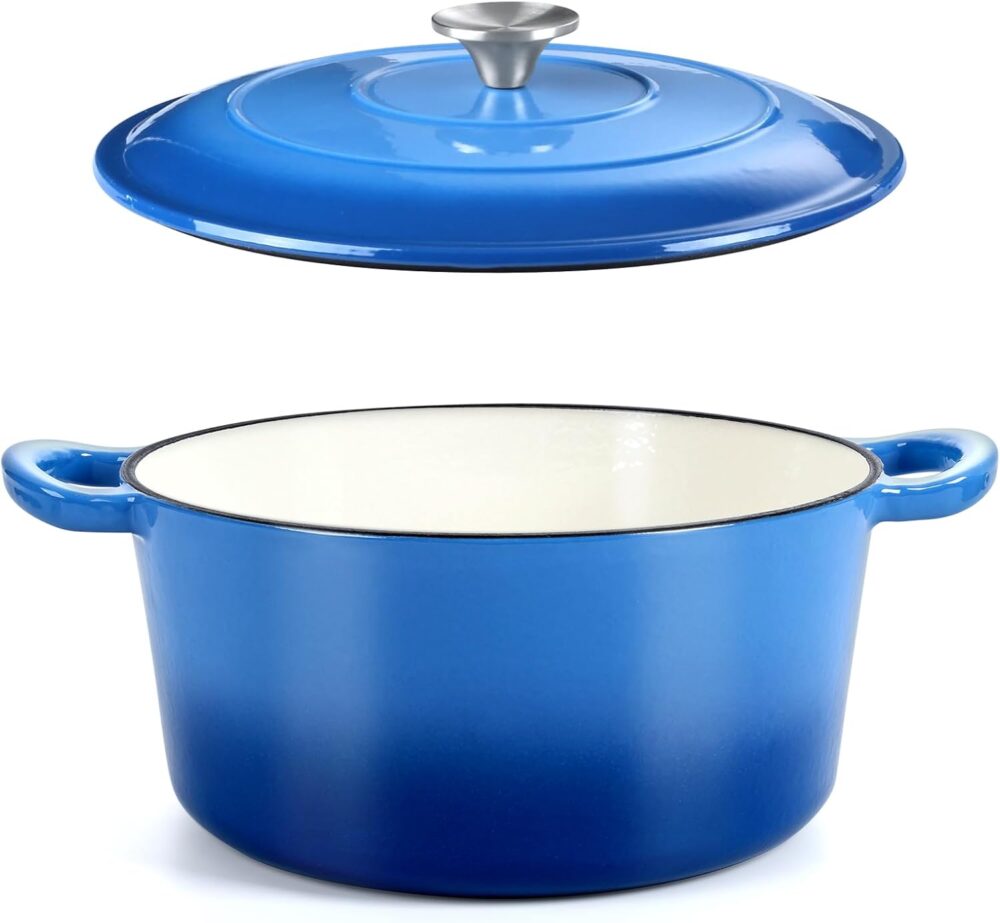 HaSteeL Forno holandês de ferro fundido de 6 litros, panela ...