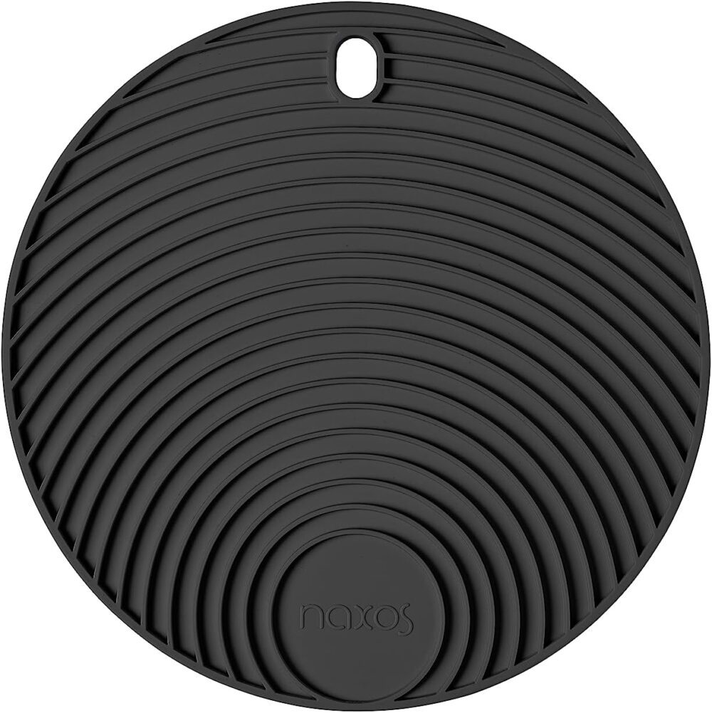 Apoio/Descanso de Panela redondo preto em silicone atóxico c... - Image 2