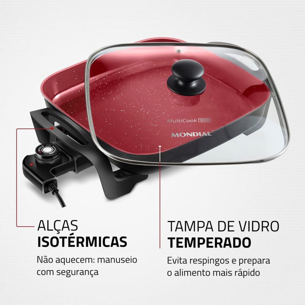 Panela Elétrica Multicook Premium, Mondial, Preto, 1200W, 11... - Image 6