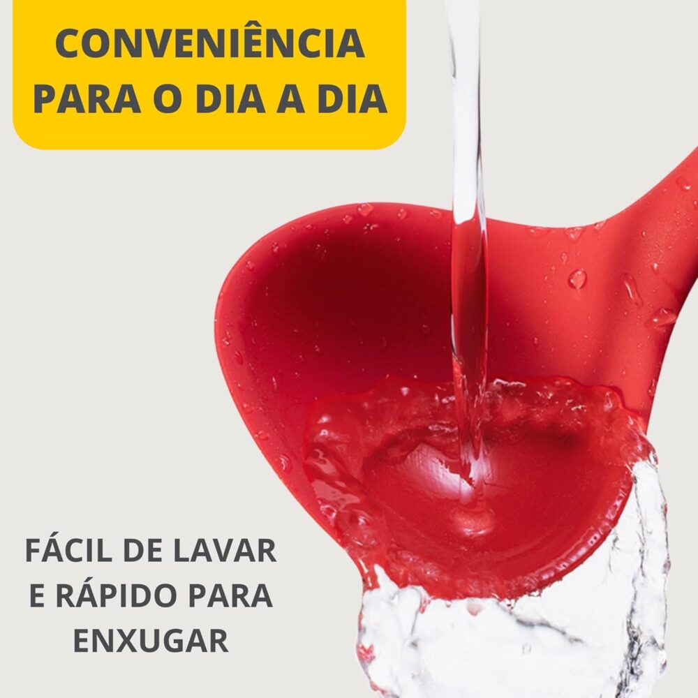 Conjunto Kit Utensílios De Cozinha Silicone Inox - Jogo de U... - Image 4