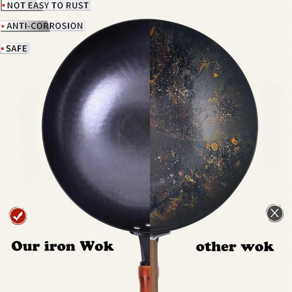 DIGBYS Woks, panela wok antiaderente sem revestimento, panel... - Image 4