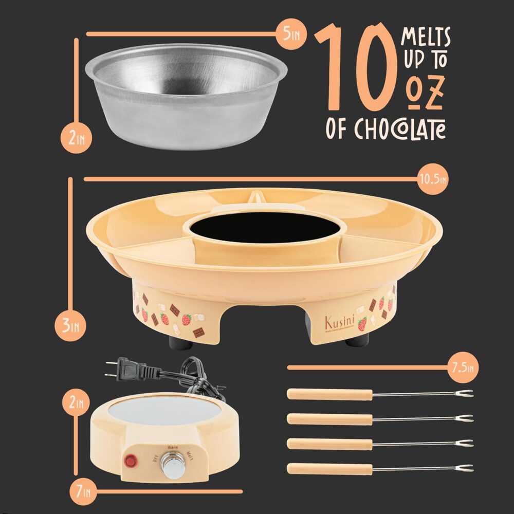 Kusini Conjunto elétrico de panela de fondue – Kit de fondue... - Image 3
