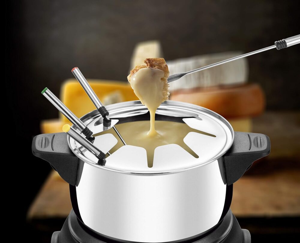 Panela Elétrica de Fondue, Mondial, Preto/Prata, 1200W, 110V... - Image 5