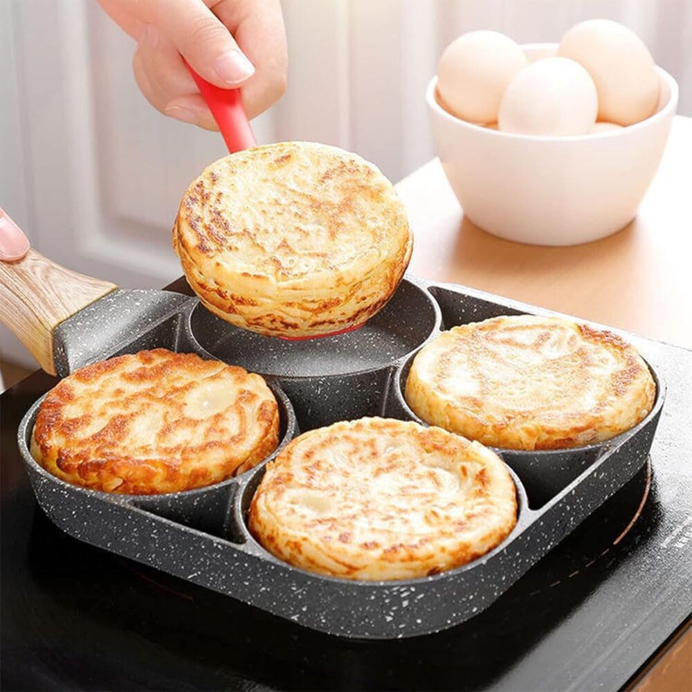 Frigideira Antiaderente 4 Em 1 Panela 4 Ovos Hamburguer Baco... - Image 6
