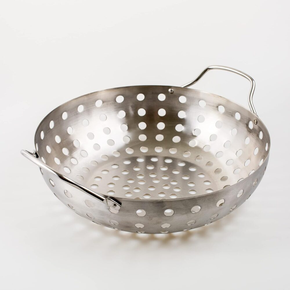 Panela Wok Prana Inox Para Grelhar Na Churrasqueira - Image 2