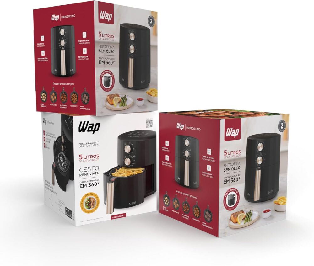 WAP Fritadeira Elétrica Air Fryer Grand Family 5L Cesto Remo... - Image 12