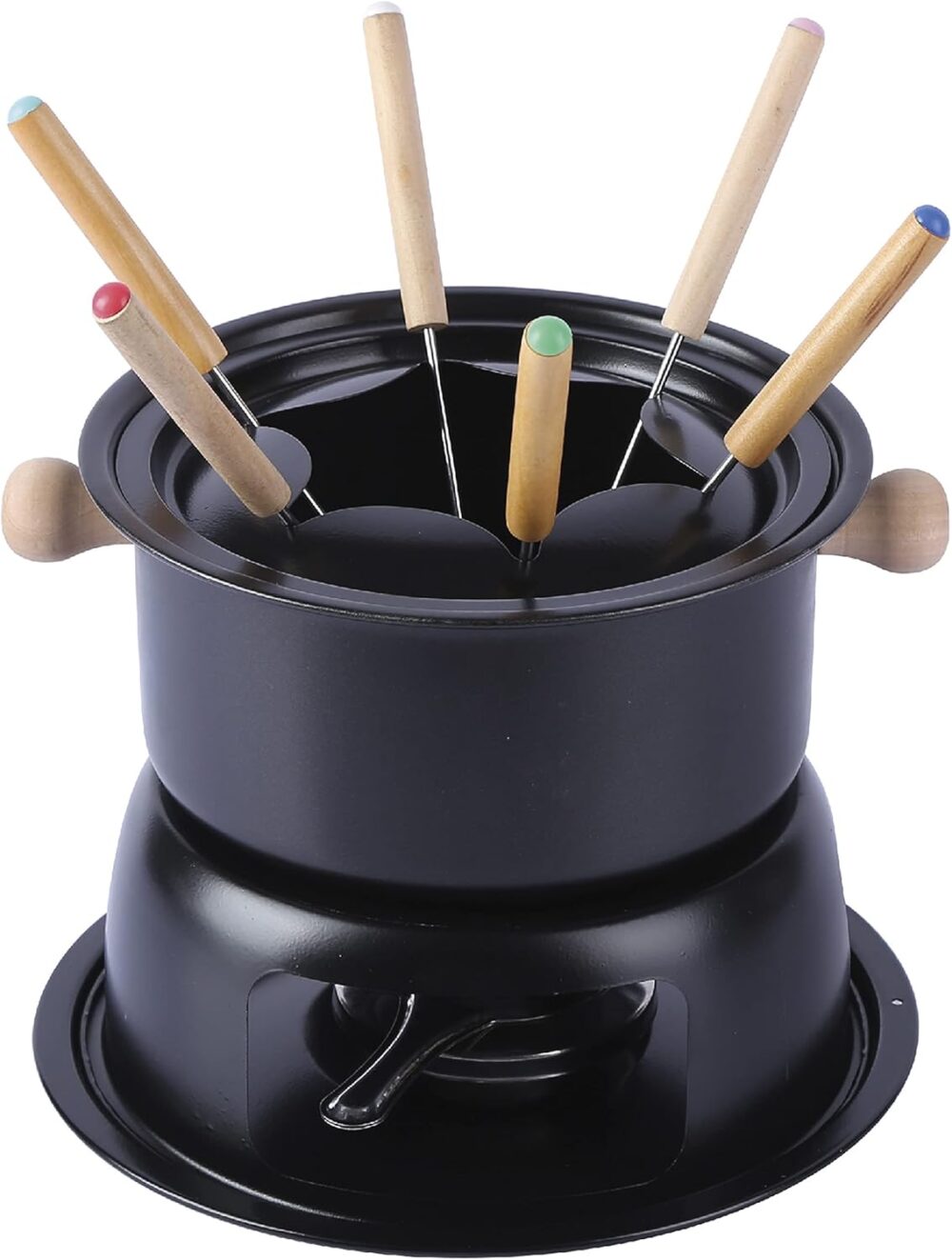 Conjunto Fondue Lucerna preto 11 peças