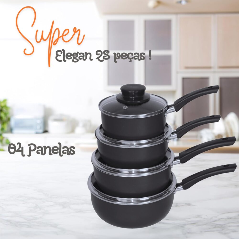 Jogo panelas Conjunto panelas Kit De Panelas ELEGAN SUPER 28... - Image 5