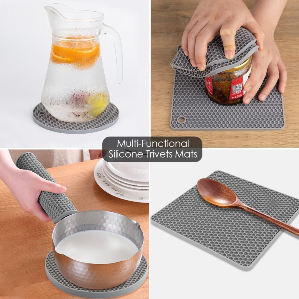 Tapetes de silicone para trivetes, suportes de panela de sil... - Image 5