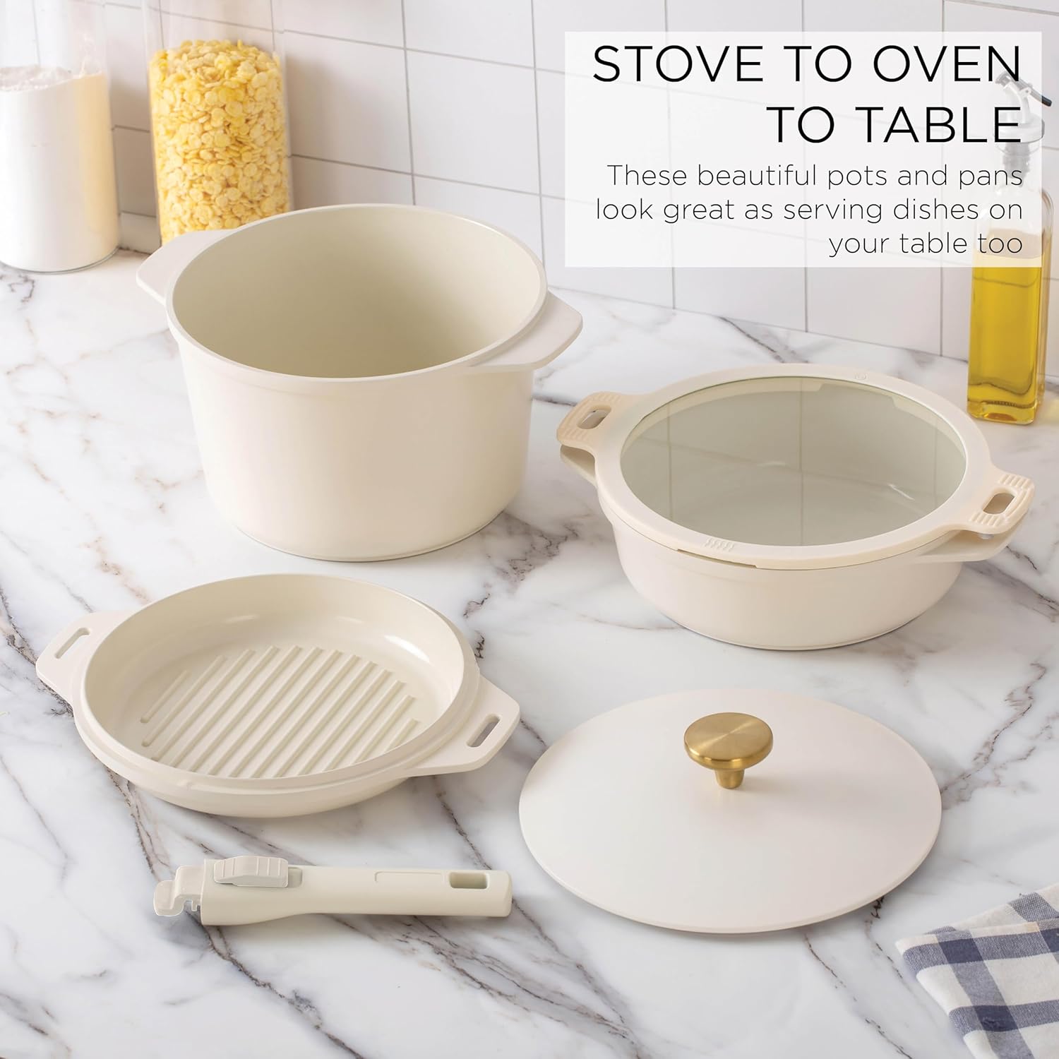 Country Kitchen Conjunto de panelas empilháveis de 6 peças, ... - Image 6