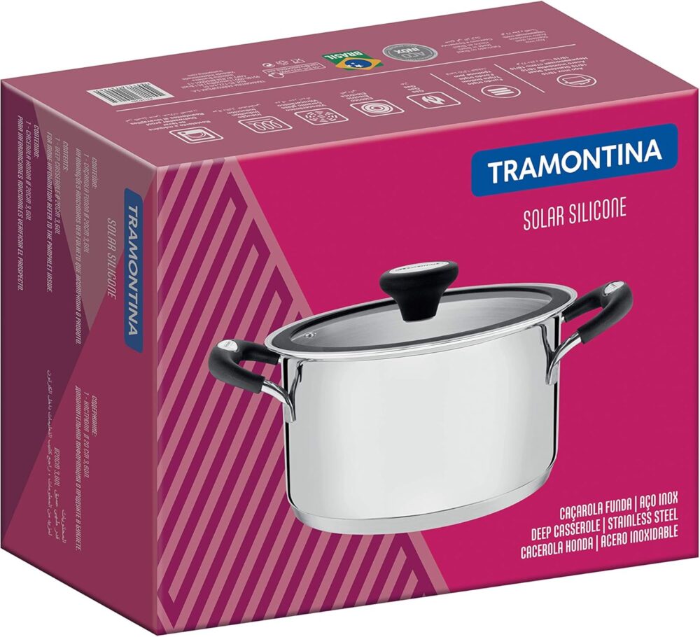 Caçarola Funda com Fundo Triplo Tramontina Inox 20Cm, SOLAR - Image 5