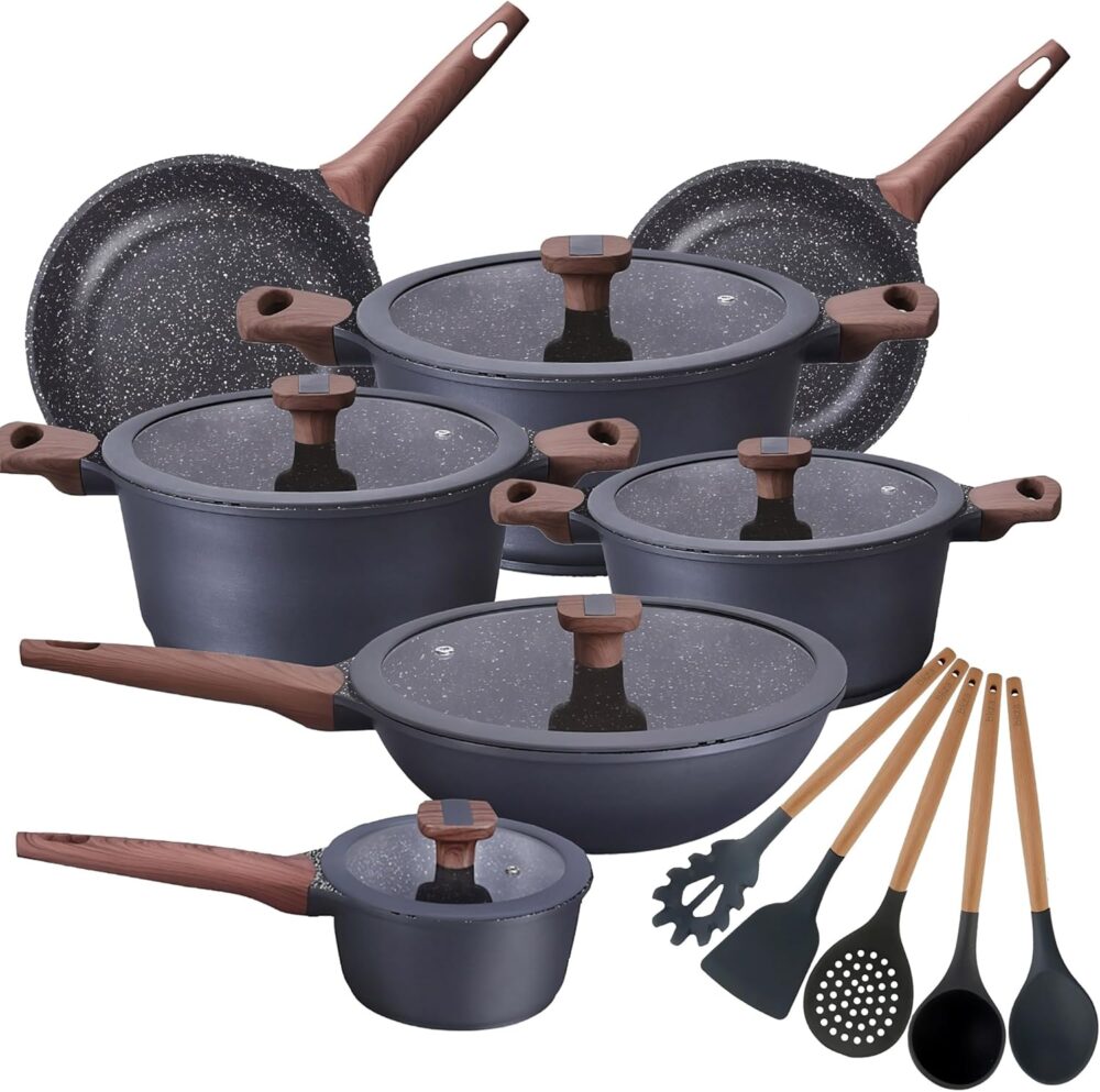 Jogo de Panelas 12 Peças Titanium Exclusive Antiaderente Gra...