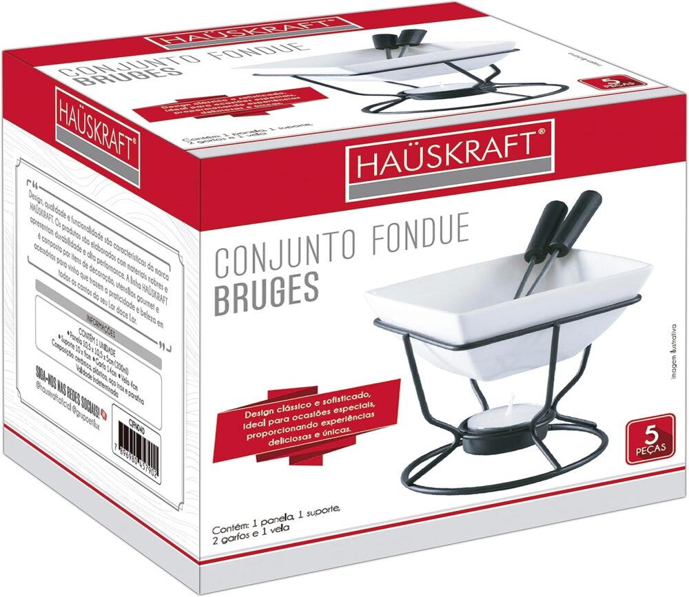 Conjunto de Panela para Fondue, Bruges, 5 Peças, Western - Image 2