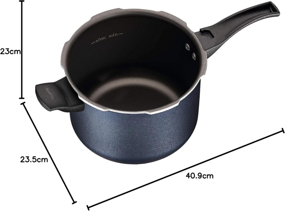Panela de Pressao 4,5 litros 20 cm Vancouver cor Azul Tramon... - Image 12