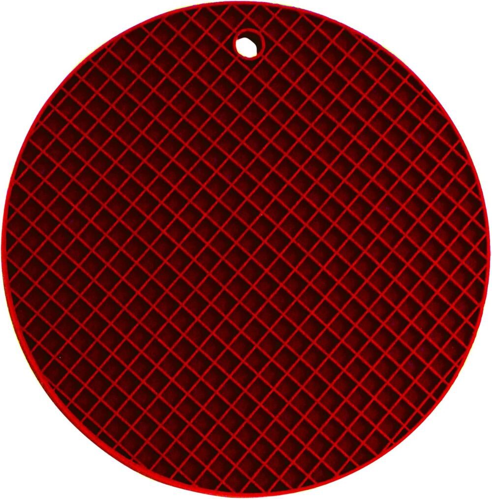 Descanso de Panela Silicone Redondo 18cm Vermelho Bordô - YP...