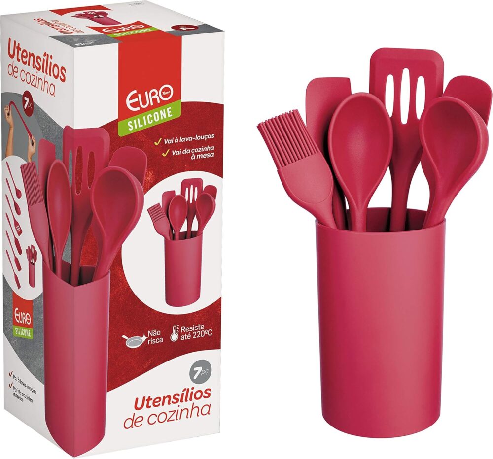 Conjunto de Gadgets de Silicone 7 Peças Euro Vermelho - Image 4