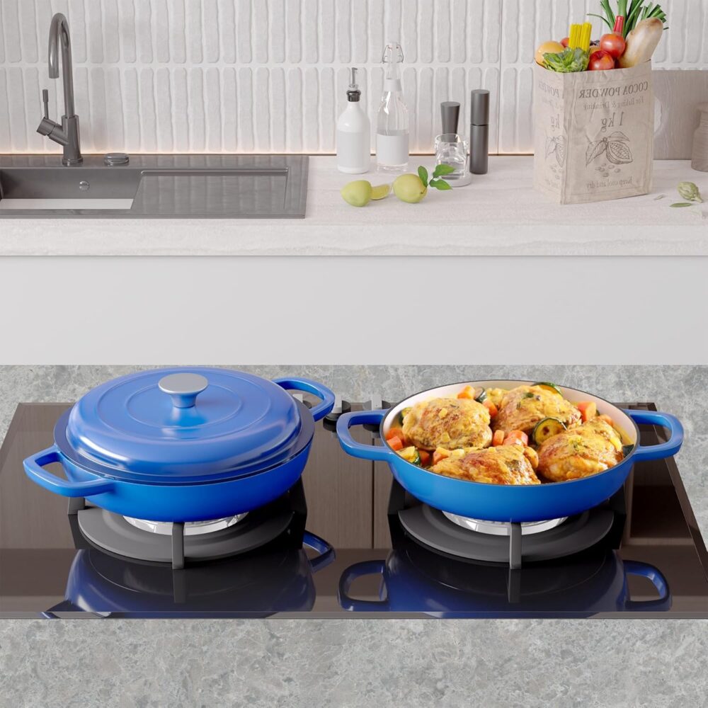 Fijinhom Forno holandês de 3 litros esmaltado raso de ferro ... - Image 6