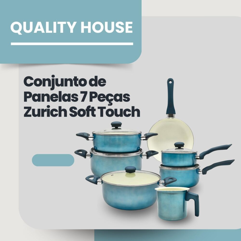 Jogo De Panelas Conjunto de 7 Peças Soft Touch Antiaderentes... - Image 8