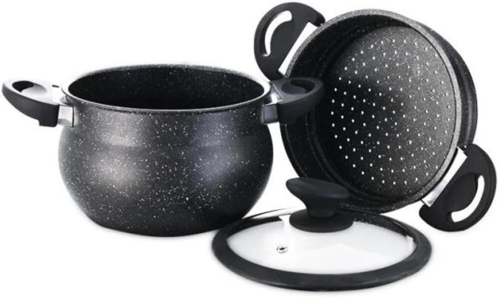 Panela À Vapor De Alumínio Com Revestimento Cerâmico e Cesto... - Image 2