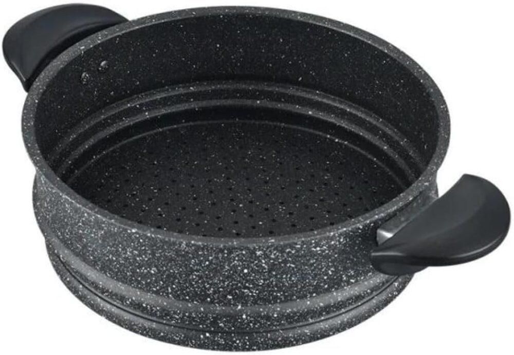 Panela À Vapor De Alumínio Com Revestimento Cerâmico e Cesto... - Image 5