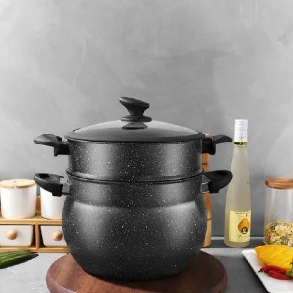 Panela À Vapor De Alumínio Com Revestimento Cerâmico e Cesto... - Image 6
