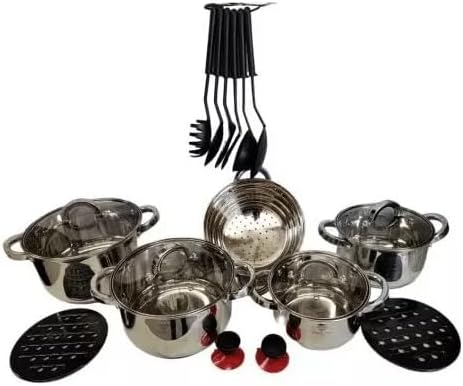 Conjunto De Panelas Aço Cirurgico Inox 19 Peças 9 Camadas - ... - Image 3