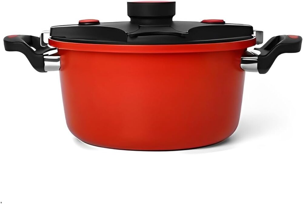 Panela De Pressão De Indução Em Alumínio Cerâmico 24cm