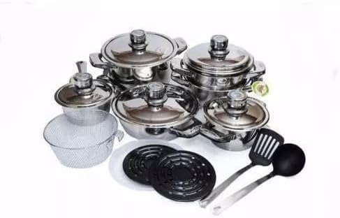 Conjunto De Panelas Aço Cirurgico Inox 19 Peças 9 Camadas - ... - Image 4