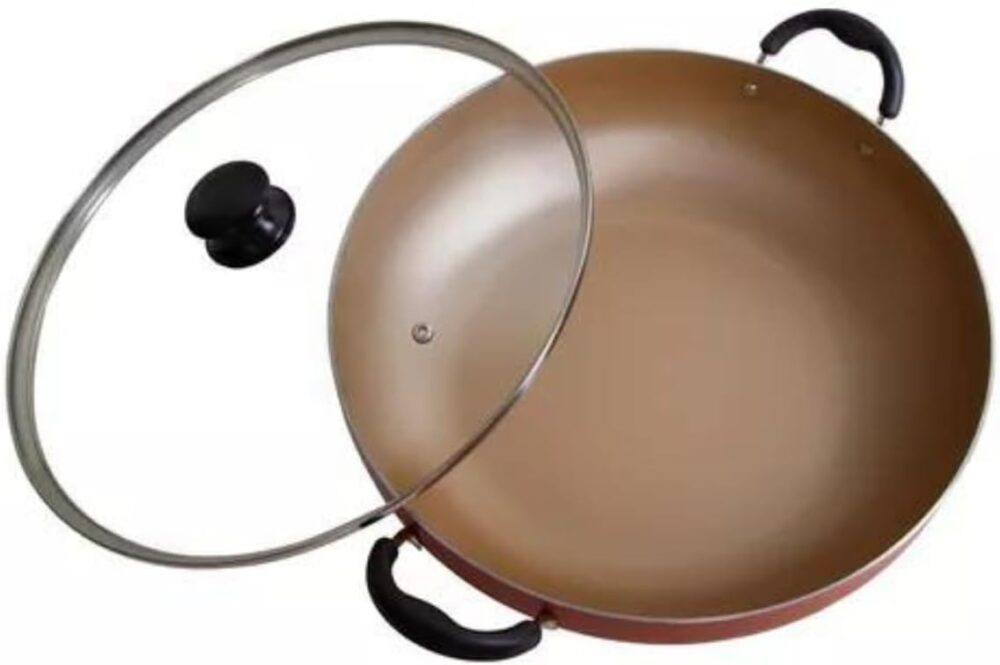 Panela Frigideira Wok Antiaderente Tampa de Vidro 6 Litros (... - Image 3