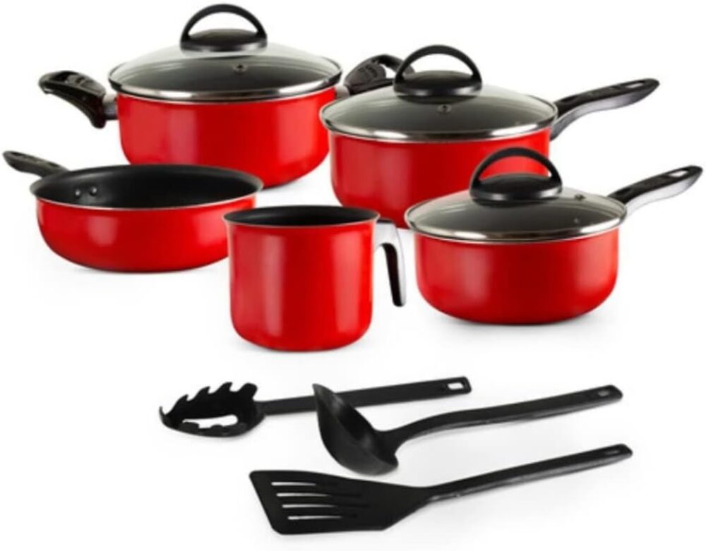 CONJUNTO ELEGAN VERMELHO TEFLON 08 PEÇAS