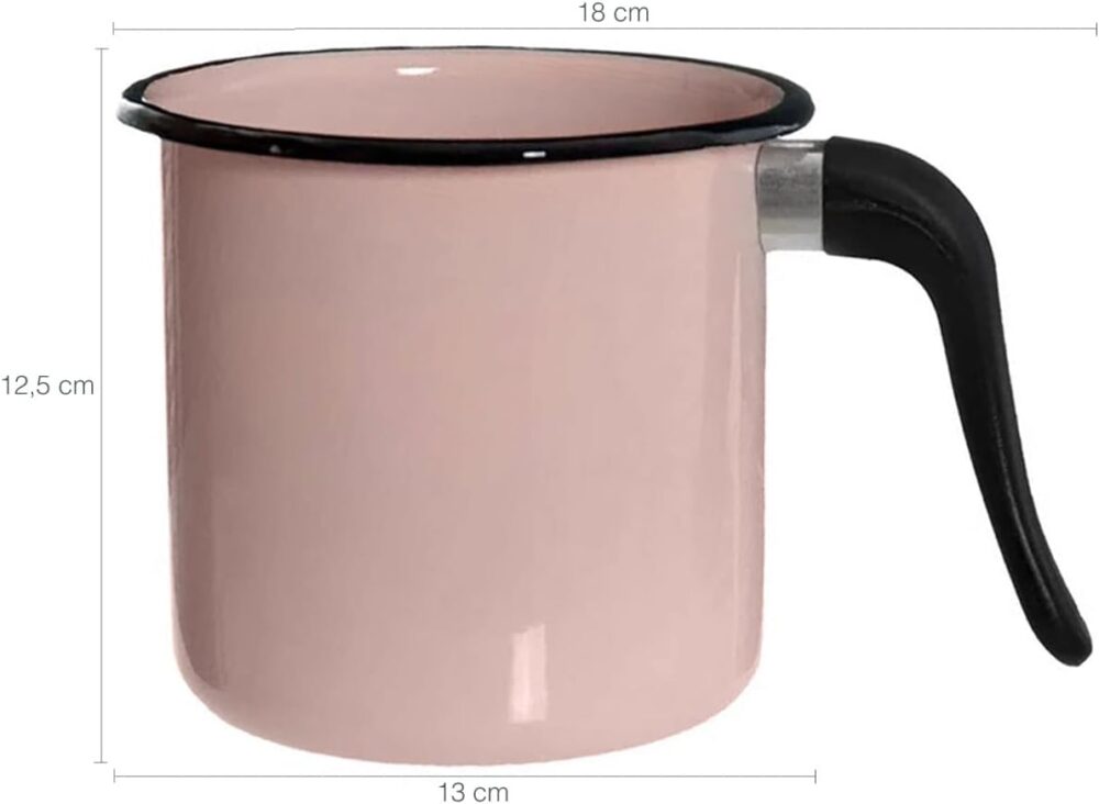Conjunto Panela Esmaltada Ágata 1L e Leiteira 1,5L com cabos... - Image 4
