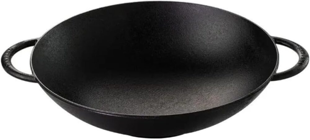 Frigideira Wok de Ferro Fundido 36 Cm Sem Tampa - Image 2