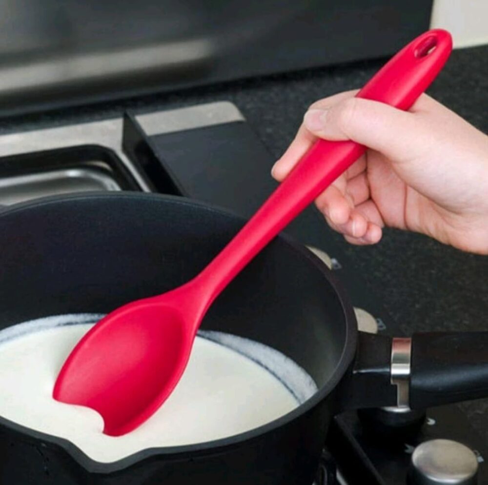 2 Colheres De Arroz Silicone Maciço Não Riscam Panelas (KIT ... - Image 3