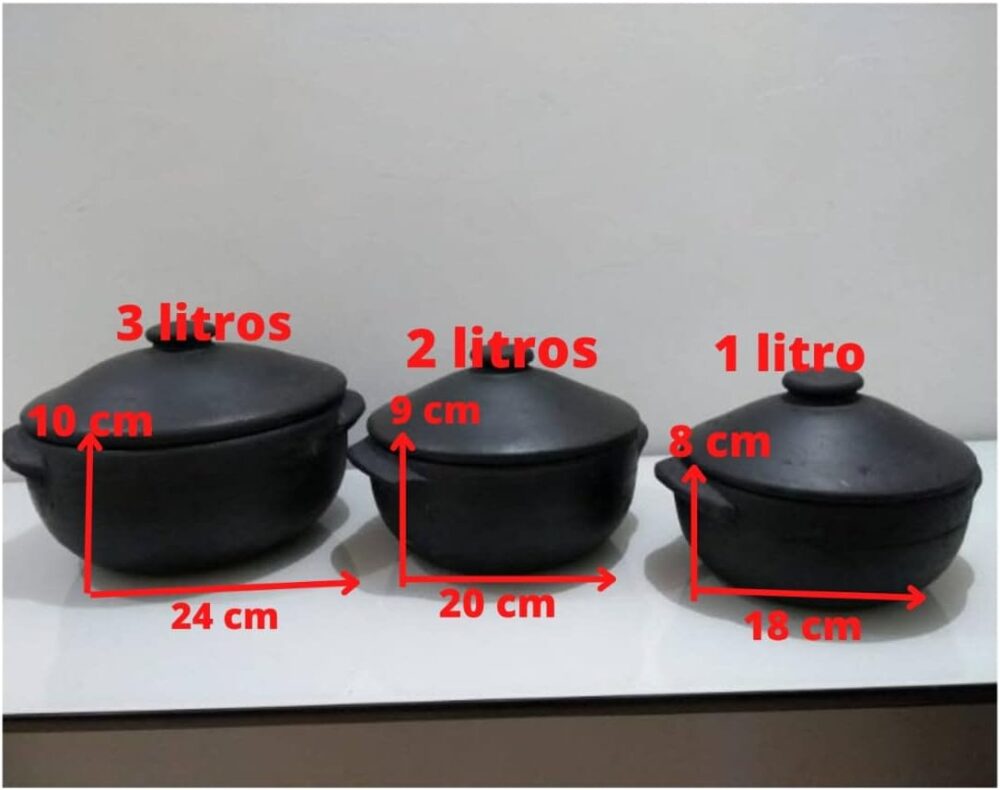 kit 3 panelas de barro/Panelas artesanal capixaba //1|2|3 li...