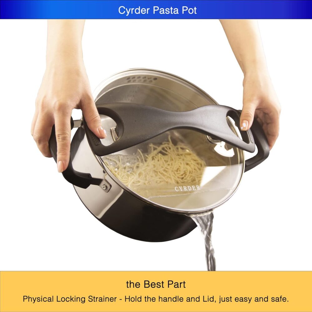 Cyrder Panela de macarrão de aço inoxidável - Panela de indu... - Image 3