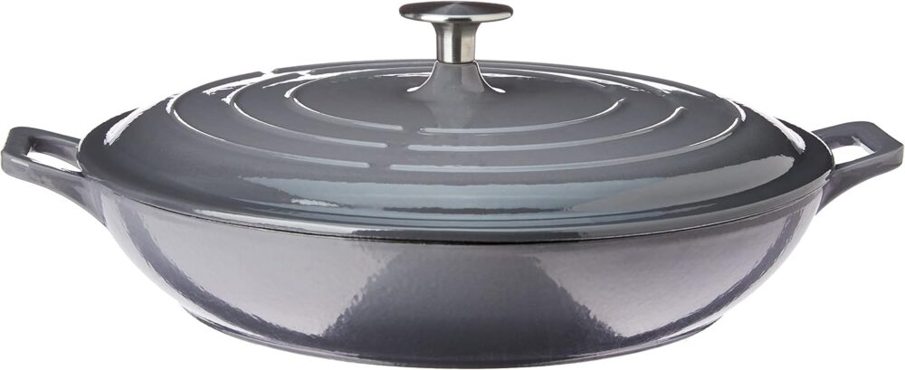 Caçarola Baixa Com Tampa Sauté, 31,4X6 3,5L, Cinza, Haus Con... - Image 2