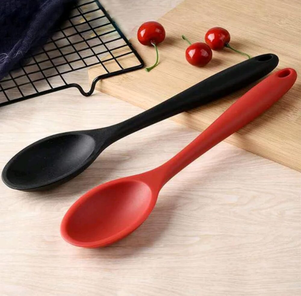 2 Colheres De Arroz Silicone Maciço Não Riscam Panelas (KIT ... - Image 2