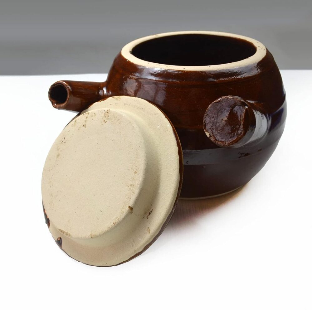 Caçarola de barro, 2,268 g/2400 ml, resistente ao calor, fei... - Image 5