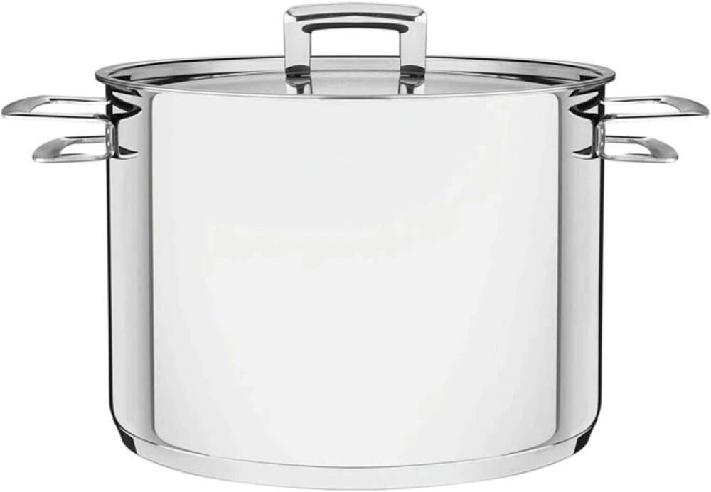 Caldeirão Fundo Triplo com Tampa Plana e Alças 24 Cm 7, 7 L,...