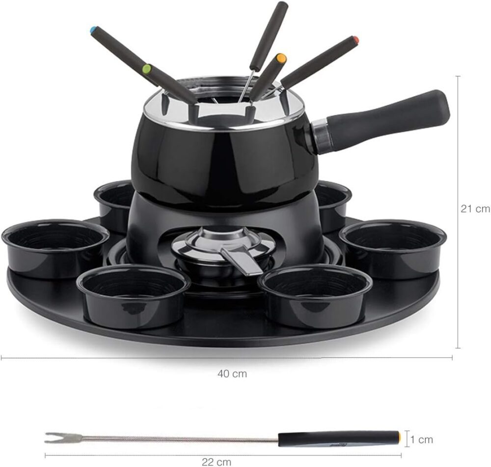 Aparelho Fondue Giratório 18 Peças Serviço Fondue Cervinia C... - Image 3