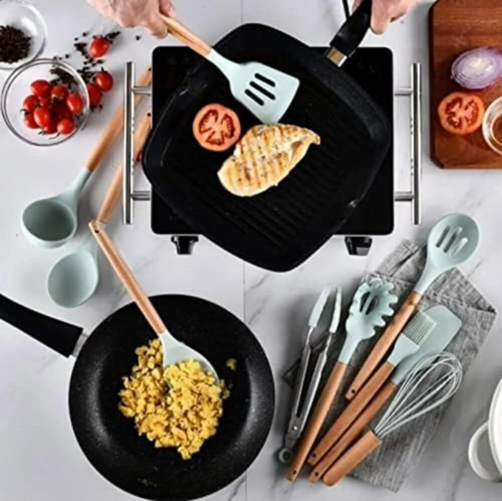 Kit Completo com 12 Peças Utensílios de Cozinha em Silicone ... - Image 3