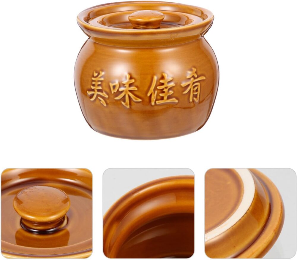 Panela De Guisado De Cerâmica Com Tampa Caçarola Chinesa Pan... - Image 2
