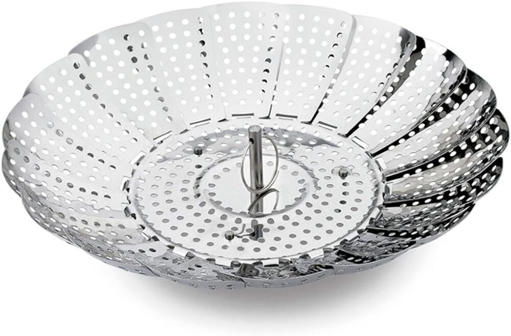 Cesto de cozimento a vapor para cozinhar legumes em aço inox... - Image 5