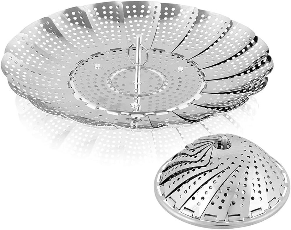 Cesto de cozimento a vapor para cozinhar legumes em aço inox... - Image 2