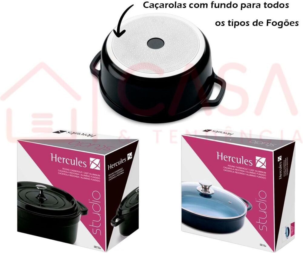 Kit Conjunto Caçarolas Com Assadeira Hercules Antiaderente C... - Image 3