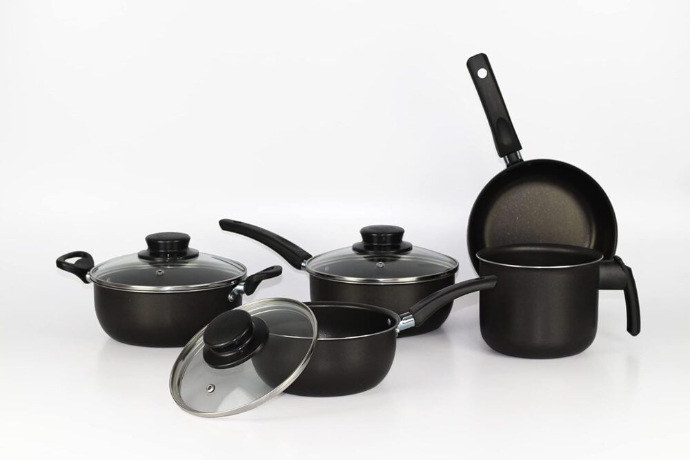 kit conjunto panelas 8 peças preto - Image 3