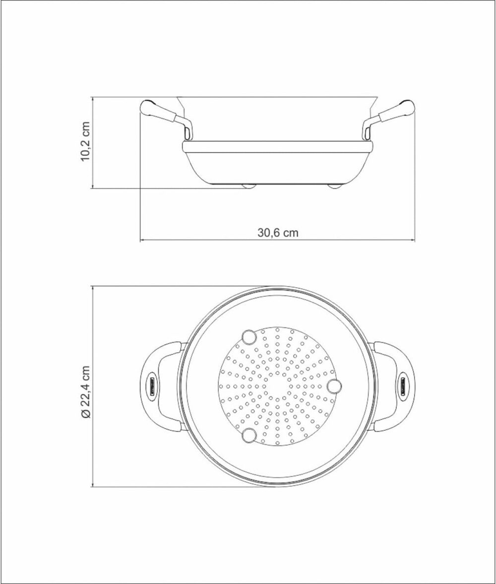 Cozi-Vapore Tramontina Duo Silicone em Aço Inox com Alças em... - Image 7